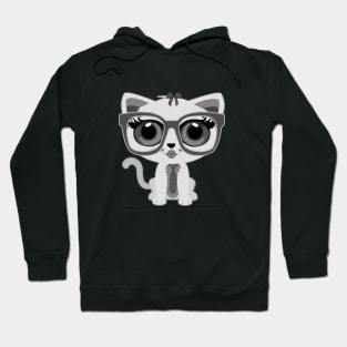 Kitten Nerd - Grey Hoodie